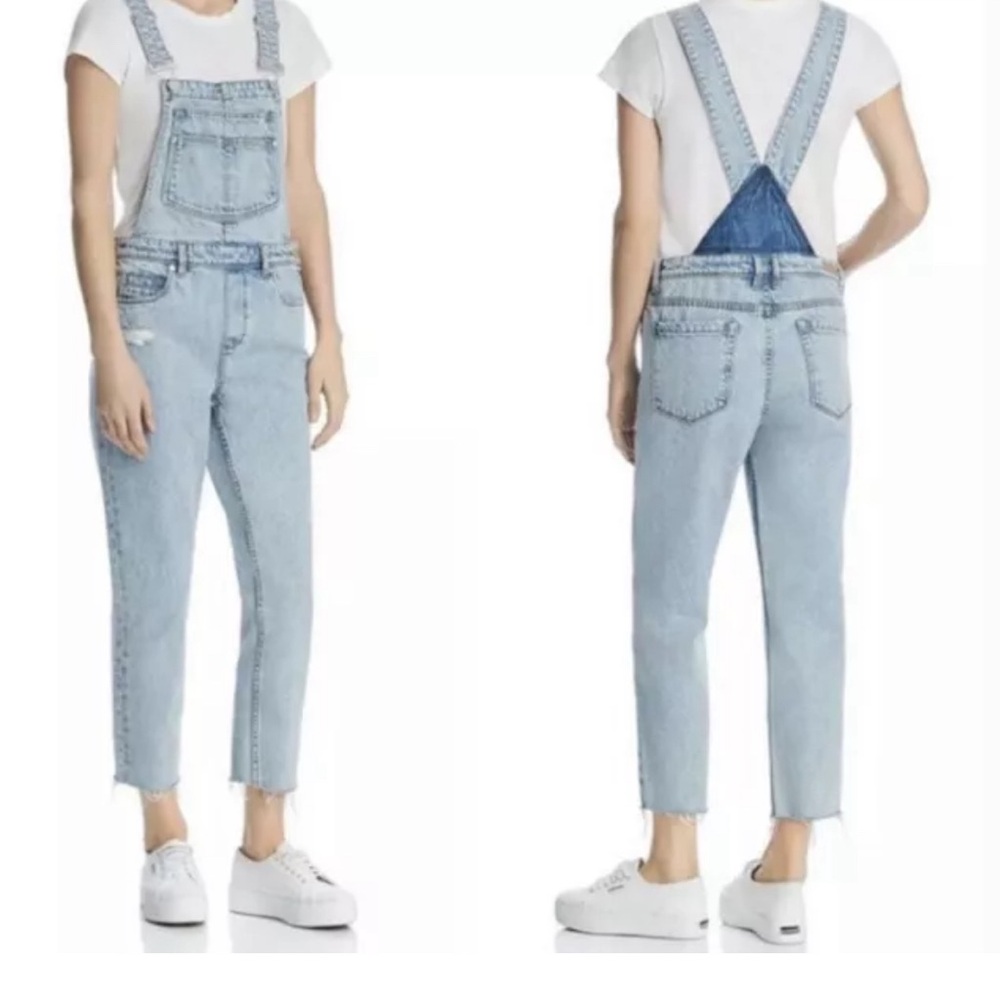Blank NYC Slim Girlfriend Overall Faded Distressed